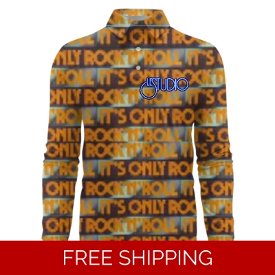 Le Studio It's Only Rock N Roll Custom 3D Long-Sleeved Polo Shirt